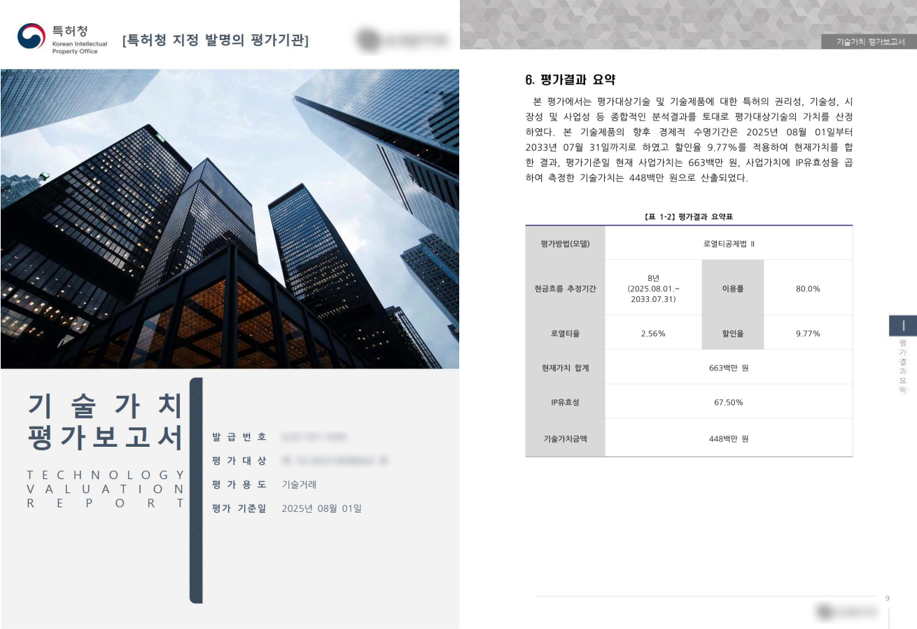 (주)아이** 평가금액 총 10억원 가치평가보고서